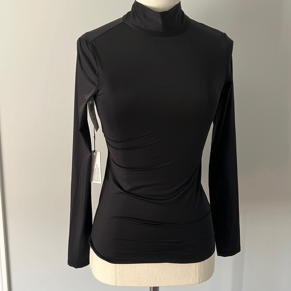 Aritzia Babaton Clyde Long Sleeve Top NWT - XS Black
